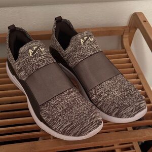 APL Men's Techloom Bliss Knit Sneakers - Gray and Brown Size 10M